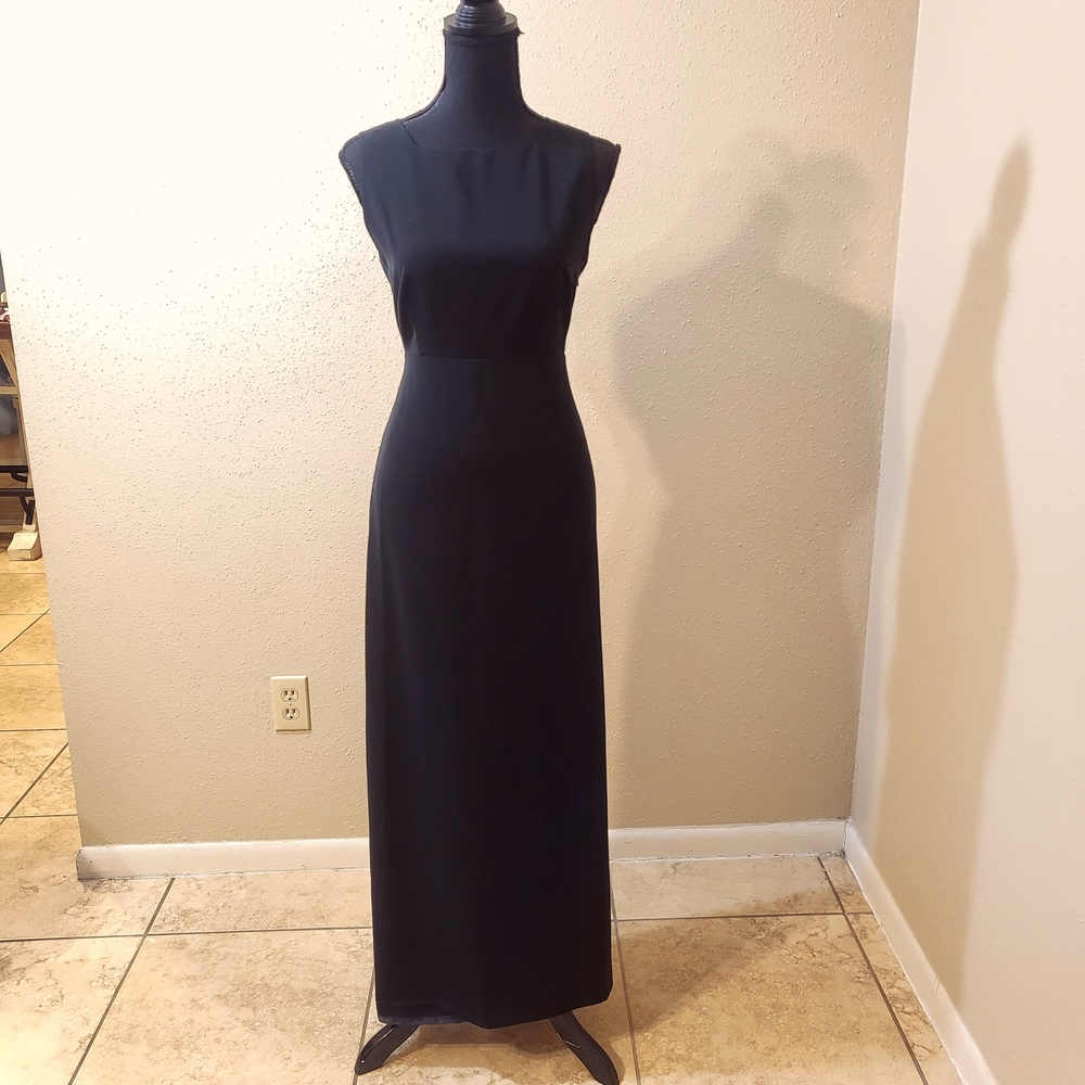Calvin Klein Black Sheath Maxi Dress for Cocktail